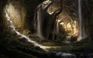 Enchanted_ Ruins_ Forest_ Stream.jpg Wallpaper