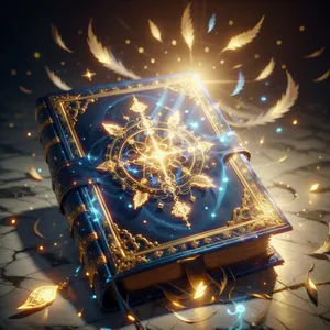Enchanted_ Spellbook_ Glowing_ Magic Wallpaper