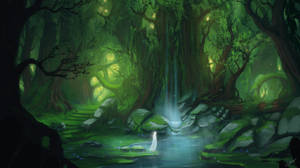 Enchanted Spring In The Forest Wallpaper
