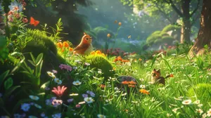 Enchanted_ Springtime_ Garden Wallpaper