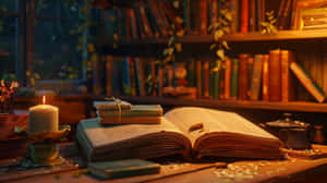 Enchanted_ Study_ Nook Wallpaper