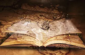 Enchanted_ Treasure_ Map_ Book Wallpaper