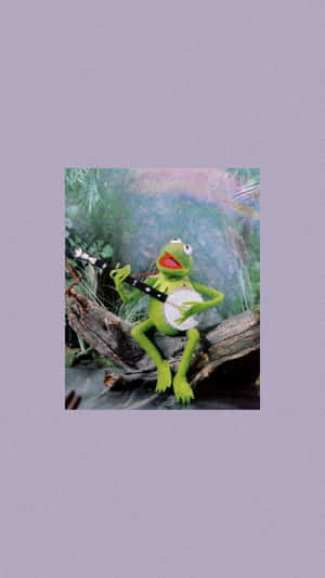 Enchanting Aesthetic Frog In A Magical Forest Wallpaper