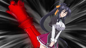 Enchanting Akeno Himejima In Action Wallpaper