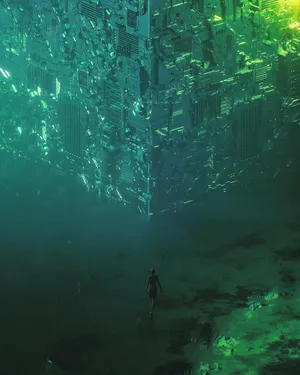 Enchanting Aqua Green Abstract Wallpaper Wallpaper