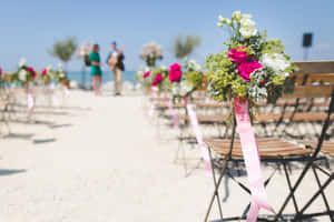 Enchanting Beach Wedding Picture Wallpaper