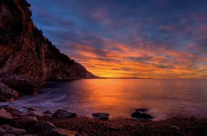 Enchanting Coastal Sunset Wallpaper