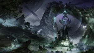 Enchanting Dark Magic Scene With Mysterious Elements Wallpaper