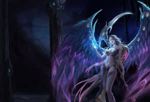 Enchanting Dark Queen In A Mysterious Forest Wallpaper