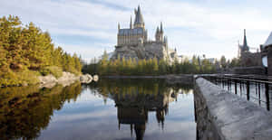 Enchanting Evening At Hogsmeade Village Wallpaper