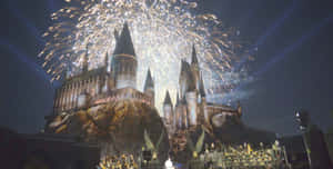 Enchanting Evening At Hogsmeade Village Wallpaper