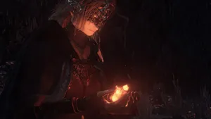 Enchanting Fire Keeper Casting A Spell Wallpaper