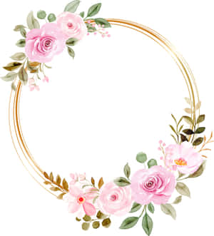 Enchanting Floral Wreath With Vivid Blossoms Wallpaper