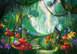 Enchanting Forest Path Wallpaper