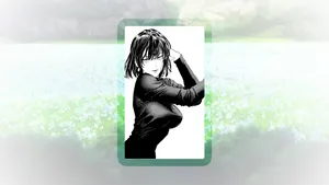 Enchanting Fubuki In A Mesmerizing Snowstorm Wallpaper