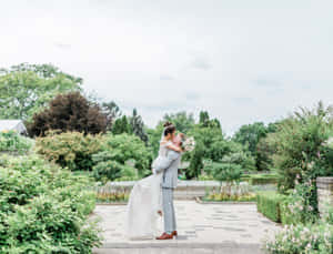 Enchanting Garden Wedding Ceremony Wallpaper