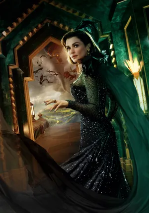 Enchanting Green Witch In A Magical Forest Wallpaper