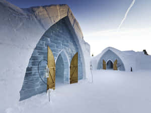 Enchanting Ice Suite At The Ice Hotel Wallpaper