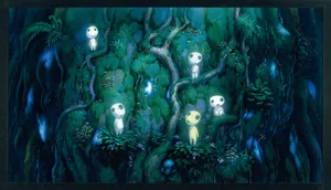Enchanting Landscape From Studio Ghibli Art Wallpaper