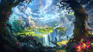 Enchanting Landscape In Mysterious Fantasy World Wallpaper