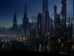 Enchanting Landscape Of Naboo City And Royal Palace Wallpaper