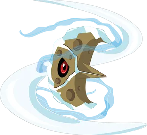 Enchanting Lunar Pokemon, Lunatone In Action Wallpaper