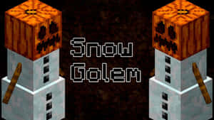 Enchanting Minecraft Snow Golem In Its Natural Habitat Wallpaper