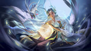 Enchanting Moon Goddess Artwork Wallpaper