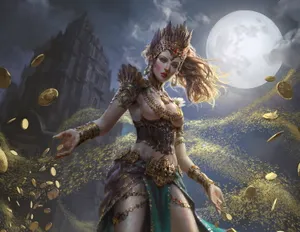 Enchanting Moon Goddess Wallpaper