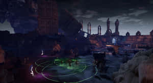 Enchanting Mythical Landscape In Magical Realms Wallpaper