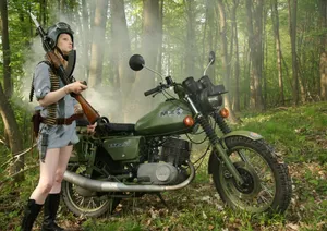 Enchanting Mz Motorcycle On Pristine Country Road Wallpaper