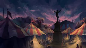 Enchanting Night At The Dark Carnival Wallpaper
