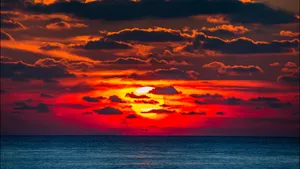 Enchanting Orange Sunset Wallpaper