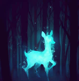 Enchanting Patronus In A Magical Forest Wallpaper