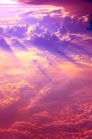 Enchanting Pink Sky At Sunset Wallpaper