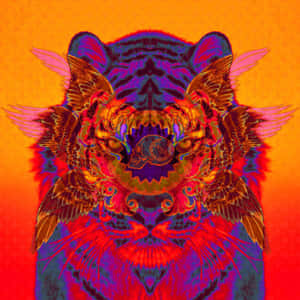 Enchanting Psychedelic Animal Gathering Wallpaper