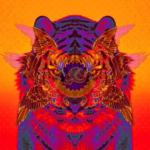 Enchanting Psychedelic Animal Gathering Wallpaper