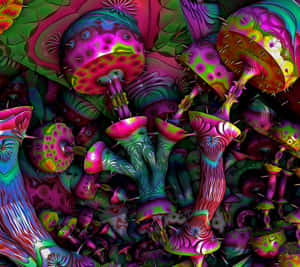 Enchanting Psychedelic Landscape Wallpaper