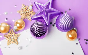 Enchanting Purple Christmas Delight Wallpaper