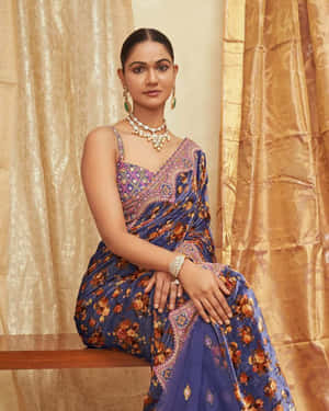 Enchanting Purple Velvet Roses In Full Bloom Wallpaper