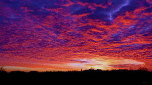 Enchanting Red Clouds Horizon Wallpaper