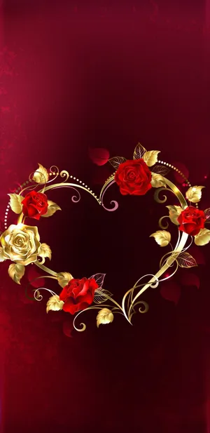 Enchanting Rose Heart Wallpaper
