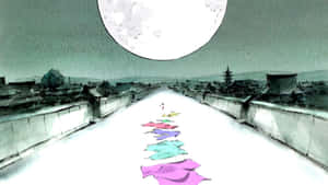 Enchanting Scene From The Tale Of The Princess Kaguya Wallpaper