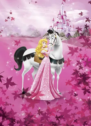 Enchanting Sleeping Beauty Awakening In Magical Forest Wallpaper