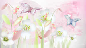 Enchanting Spring Pastel Landscape Wallpaper