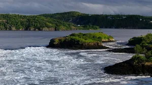 Enchanting Sunrise Over Saint John City Wallpaper