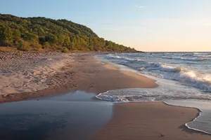 Enchanting Sunset Over Halmstad Beach Wallpaper