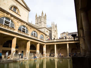 Enchanting Sunset View In Bath, Uk Wallpaper