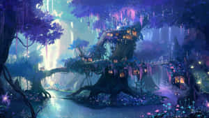 Enchanting Twilight Sky In Fantasy World Wallpaper