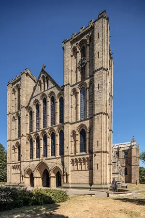 Enchanting View Of Ripon Cathedral Against The Evening Sky, Ripon, United Kingdom Wallpaper